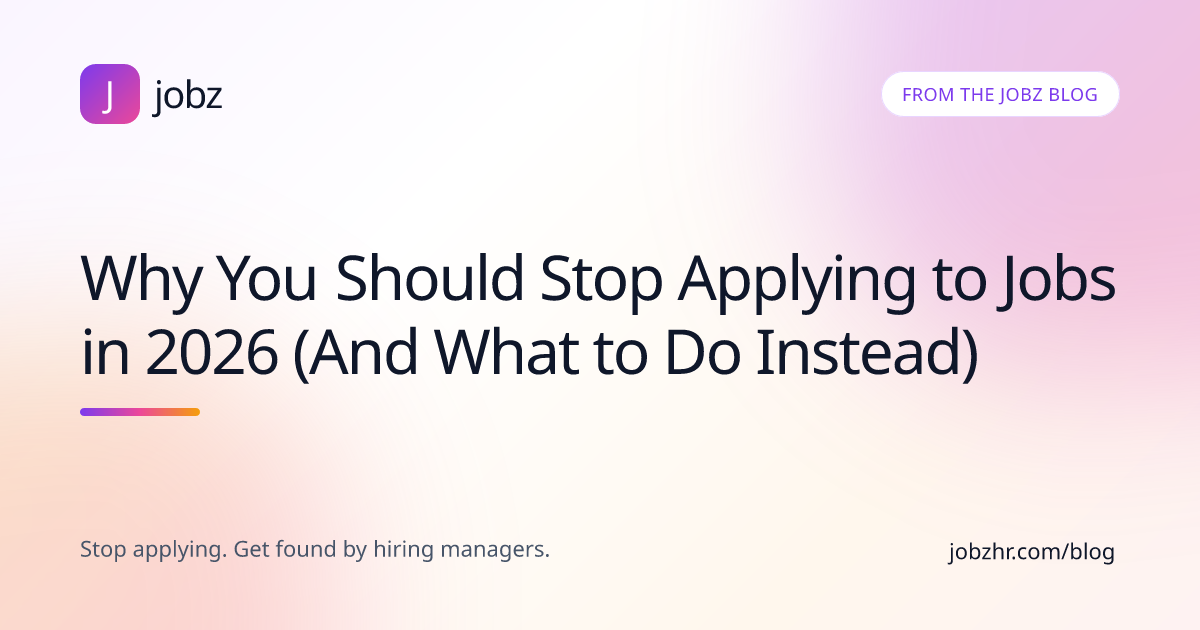 Why You Should Stop Applying to Jobs in 2026 (And What to Do Instead)